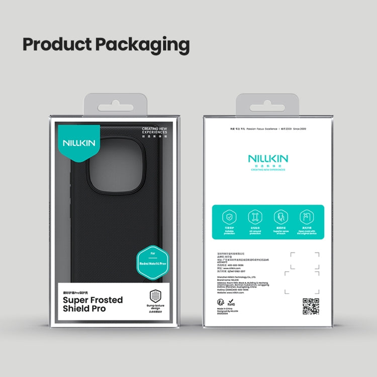 For Redmi Note 14 Pro+ 5G NILLKIN Frosted Shield Pro PC + TPU Phone Case(Blue) by NILLKIN