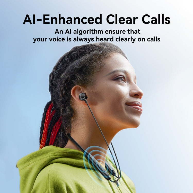 JOYROOM JR-D8 Neckband Wireless Bluetooth Sports Outdoor Earphone(Black) by JOYROOM