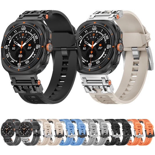 For Samsung Galaxy Watch UItra 47mm / Ultra 2025 Armor TPU Sports Watch Band(Transparent Black) by bashfashion