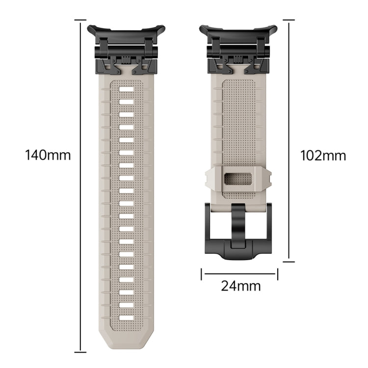 For Samsung Galaxy Watch UItra 47mm / Ultra 2025 Armor TPU Sports Watch Band(Orange Black) by bashfashion