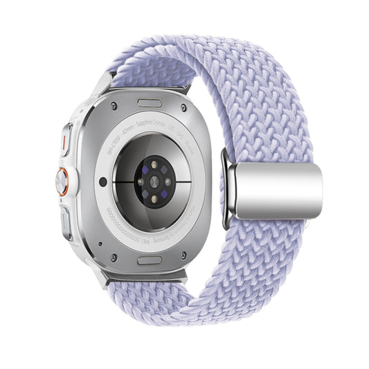 For Samsung Galaxy Watch Ultra 47mm / Ultra 2025 Nylon Loop Magnetic Buckle Watch Band(Fog Purple) by bashfashion