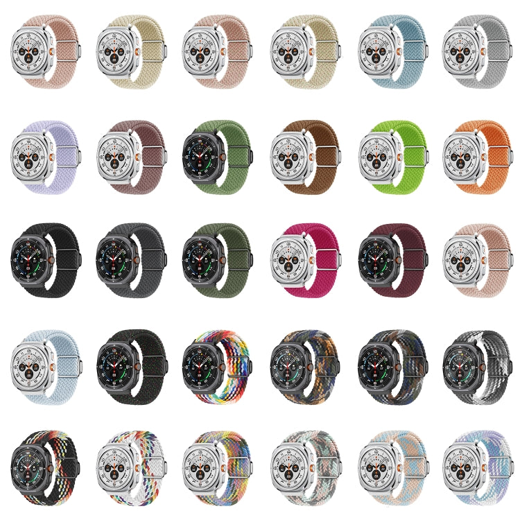 For Samsung Galaxy Watch Ultra 47mm / Ultra 2025 Nylon Loop Magnetic Buckle Watch Band(Colorful Starlight) by bashfashion