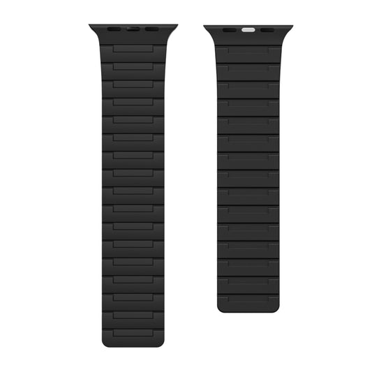 For Apple Watch Series 4 40mm Magnetic Silicone Watch Band(Black) by bashfashion