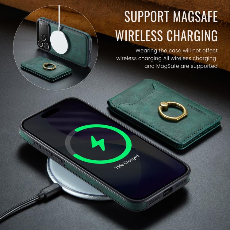 For iPhone 17 Pro Max MAGKING K1 MagSafe Detachable Wallet RFID Back Cover Phone Case(Green) by MAGKING
