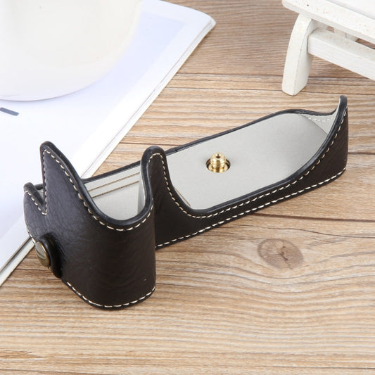 For Canon EOS 200D II / 200D Buffalo Texture PU Leather Camera Half Case Base(Black) by bashfashion