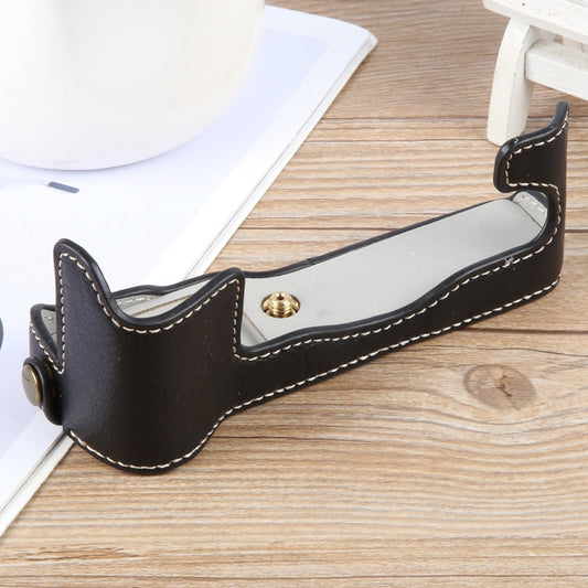 For FUJIFILM X-T1 Buffalo Texture PU Leather Camera Half Case Base(Black) by bashfashion