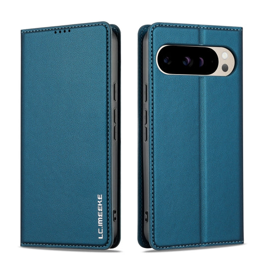 For Google Pixel 9 Pro XL LC.IMEEKE L1 Series Frosted Fine Texture PU Phone Case(Blue) by LC.IMEEKE