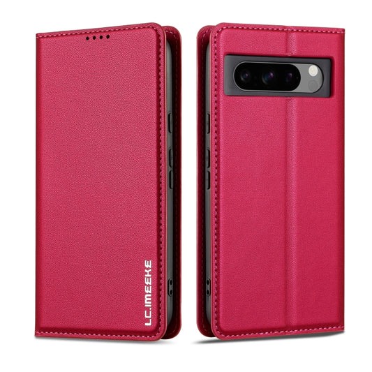 For Google Pixel 8 Pro LC.IMEEKE L1 Series Frosted Fine Texture PU Phone Case(Red) by LC.IMEEKE