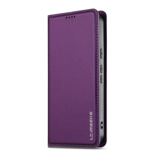 For Google Pixel 9a LC.IMEEKE L1 Series Frosted Fine Texture PU Phone Case(Purple) by LC.IMEEKE