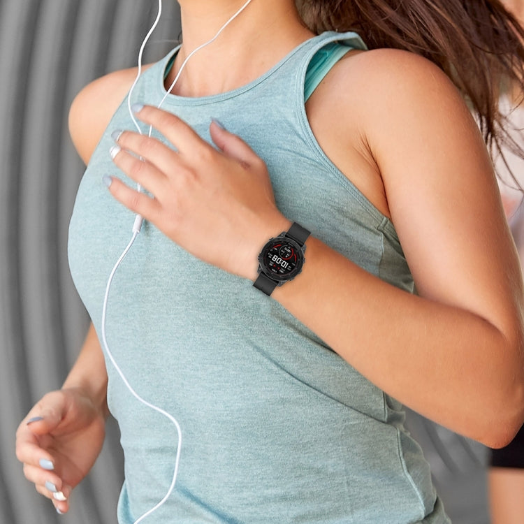 For Garmin Fenix 7X Magnetic Folding Black Buckle Silicone Watch Band(Orange) by bashfashion