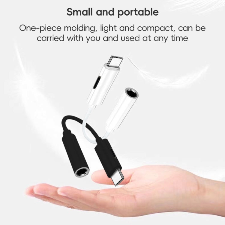 Type-C to 8 Pin / 3.5mm Audio Adapter Cable(White) by bashfashion