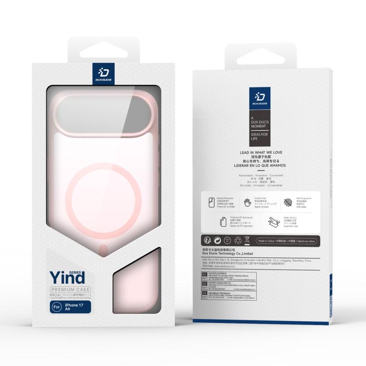 For iPhone Air DUX DUCIS Yind Series MagSafe TPU Hybrid PC Phone Case(Light Pink) by DUX DUCIS