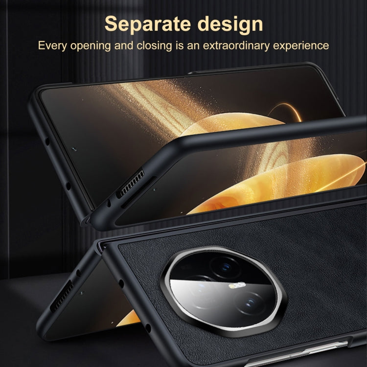 For Honor Magic Vs3 SULADA Shockproof TPU + Handmade Leather Phone Case(Brown) by SULADA