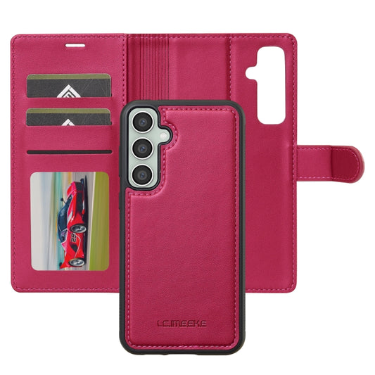 For Samsung Galaxy A15 4G / A15 5G LC.IMEEKE L2 Series Detachable Magsafe PU Phone Case with Lanyard(Red) by LC.IMEEKE