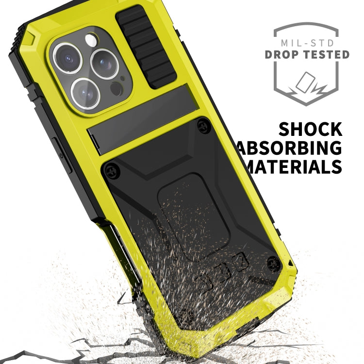 For iPhone 16 Pro Max R-JUST Life Waterproof Dustproof Shockproof Phone Case(Yellow) by R-JUST