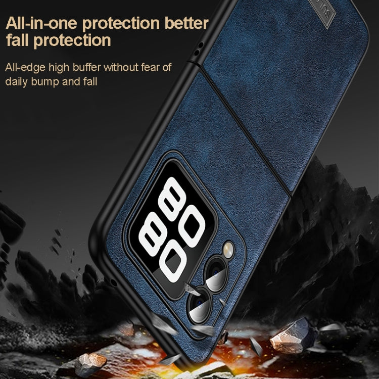 For Huawei nova Flip SULADA Shockproof TPU Hybrid Handmade Leather Phone Case(Brown) by SULADA