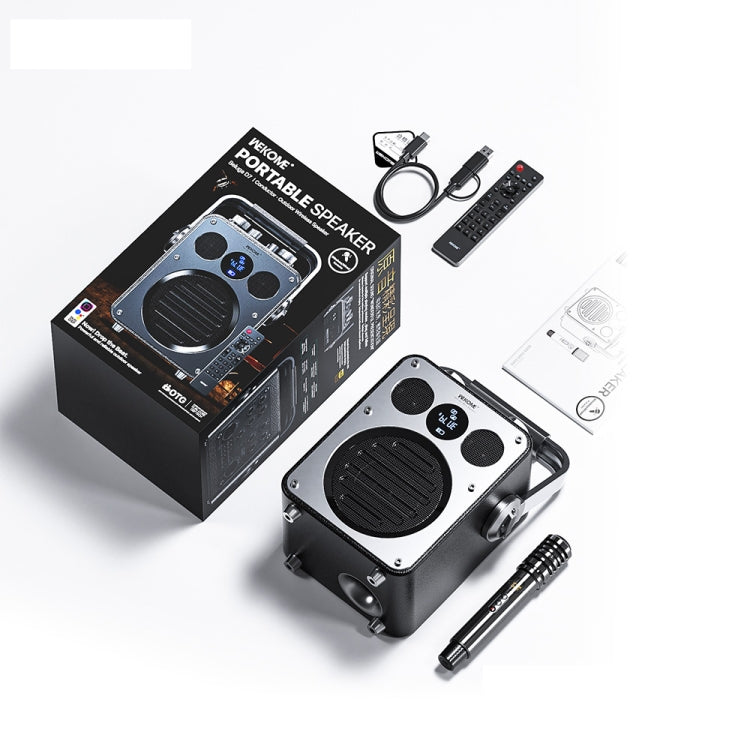 WK Beluga D7 Conductor HiFi Outdoor Portable Bluetooth Speaker(Black) by WK