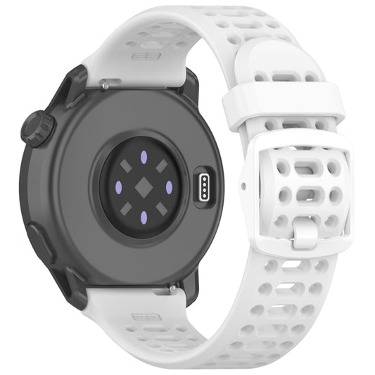 For COROS PACE 3 Color Buckle Liquid Silicone Strap(White) by bashfashion