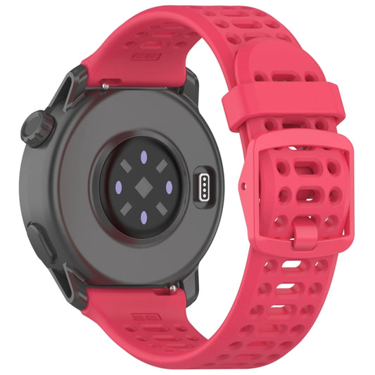 For COROS PACE 3 Color Buckle Liquid Silicone Strap(Red) by bashfashion