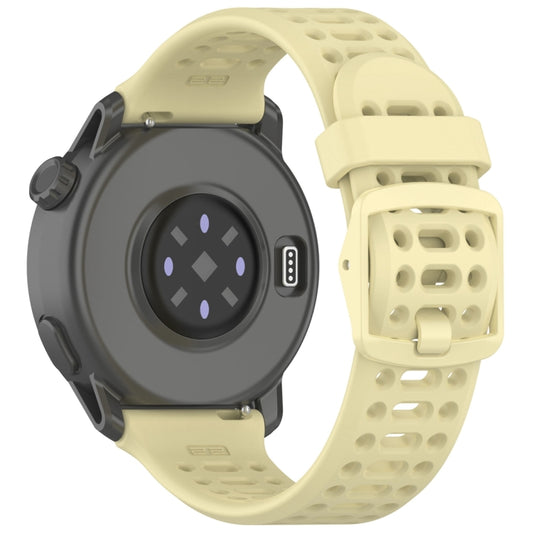 For COROS PACE 3 Color Buckle Liquid Silicone Strap(Yellow) by bashfashion