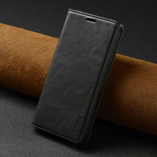 For iPhone 16 Plus LC.IMEEKE RFID Anti-theft Leather Phone Case(Black) by LC.IMEEKE