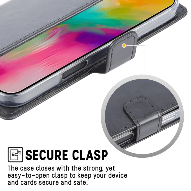 For iPhone 16 GOOSPERY BLUE MOON Crazy Horse Texture Leather Phone Case(Black) by GOOSPERY