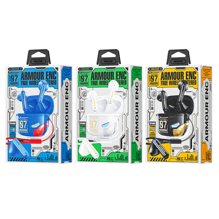 WEKOME WS-07 Armor ENC Noise Reduction Wireless Bluetooth Earphone(Blue) by WK