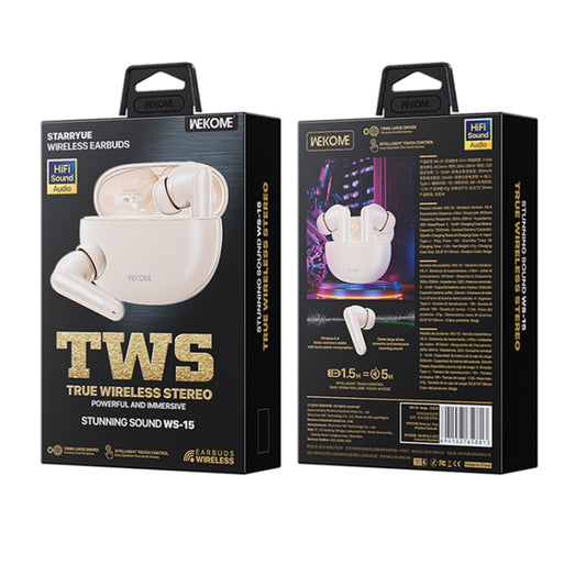 WEKOME WS-15 Starryue True Wireless Bluetooth Earphones(Milky White) by WK