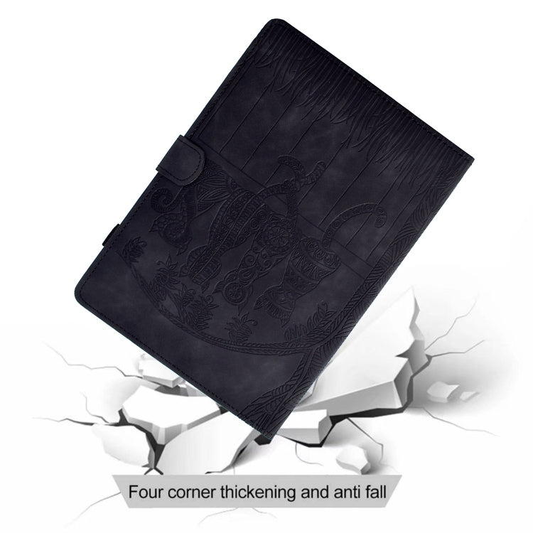 For iPad Pro 9.7 / 9.7 2018 / 2017 Cats Embossed Leather Smart Tablet Case(Black)