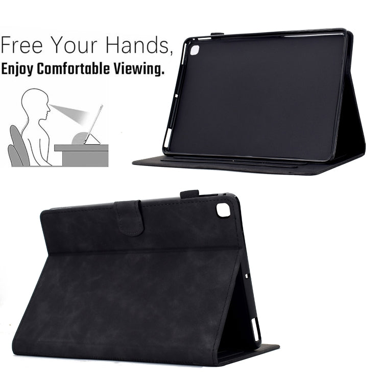 For Samsung Galaxy Tab A 10.1 2019 T510 Cats Embossed Leather Tablet Case(Black) by bashfashion