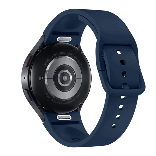 For Samsung Galaxy Watch 7 / 6 Button Style Quick Release Silicone Watch Band(Indigo Blue) by bashfashion
