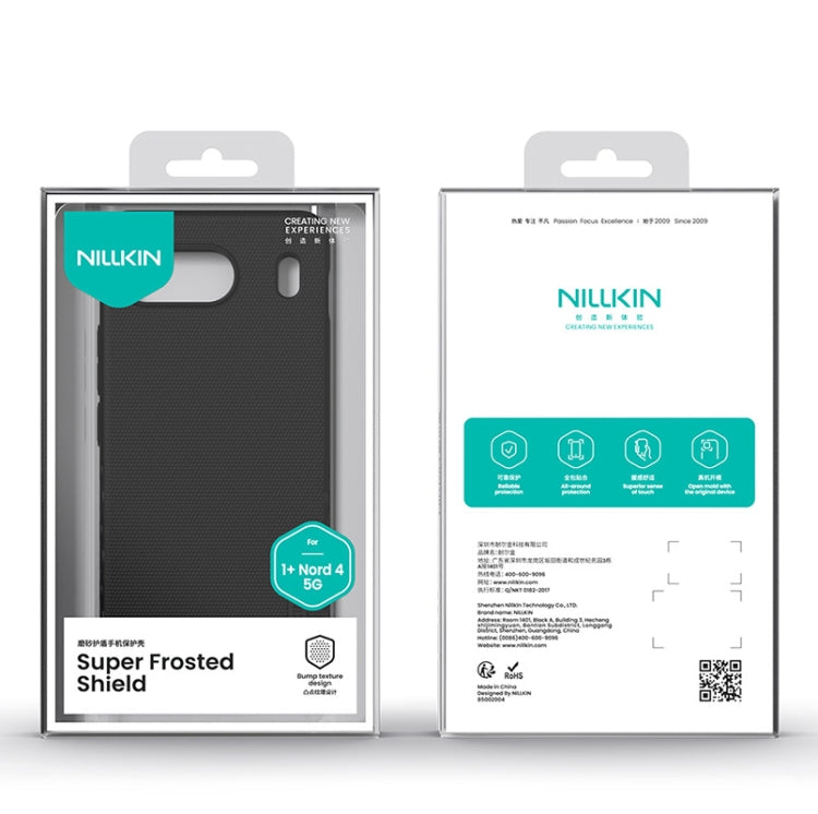 For OnePlus Nord 4 5G NILLKIN Frosted PC Phone Case(Black) by NILLKIN