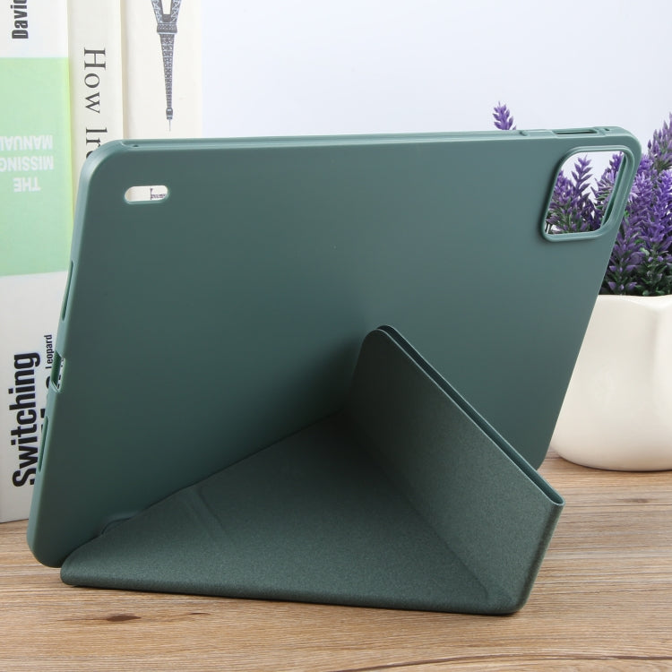 For Xiaomi Pad 7 / 7 Pro Deformation Silicone Leather Tablet Case(Deep Green) by bashfashion