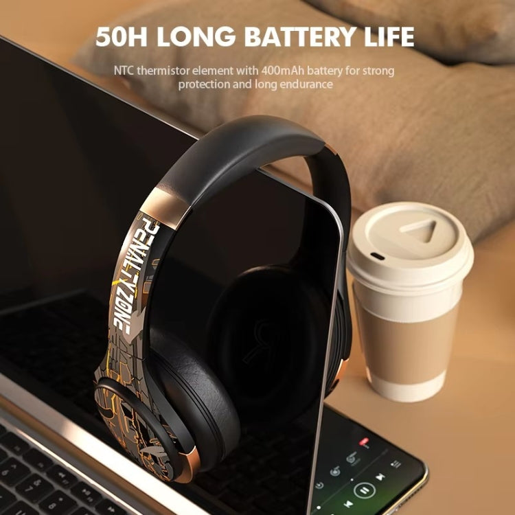 A6 ANC Gaming Studio Bluetooth Wireless Headphones(Beige) by bashfashion