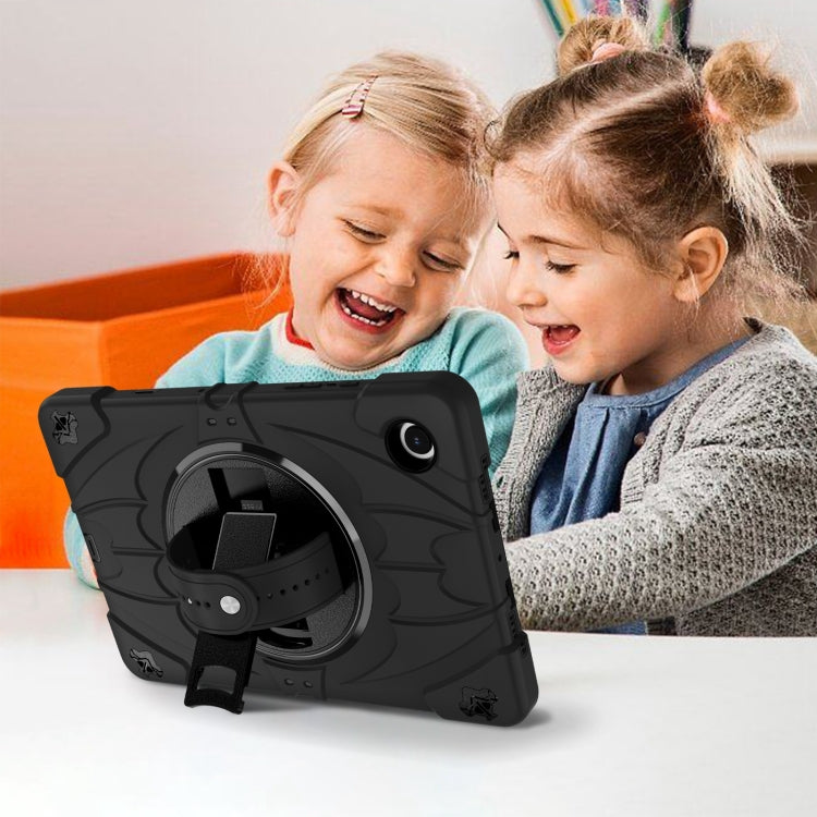 For Samsung Galaxy Tab A8 Bat Hand Grip Turntable Stand Tablet Case(Black) by bashfashion