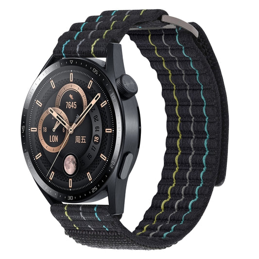 22mm Dual-Section Sports Style Nylon Loop Watch Band(Black) by bashfashion