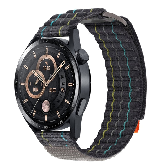 22mm Dual-Section Sports Style Nylon Loop Watch Band(Grey) by bashfashion