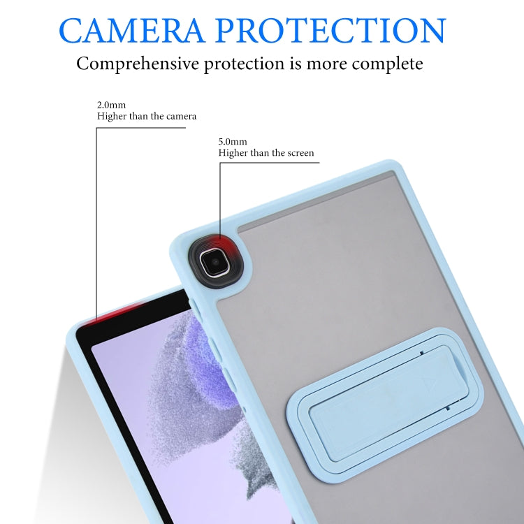 For Samsung Galaxy Tab A7 Lite Skin Feel Holder PC Hybrid TPU Tablet Case(Light Blue) by bashfashion