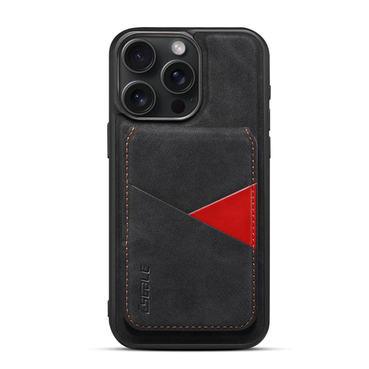 For iPhone 15 Pro Max ESEBLE E2 Retro Texture Card Slots MagSafe RFID Leather Case(Black) by ESEBLE