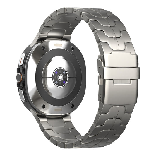 For Samsung Galaxy Watch Ultra / Ultra 2025 Safety Buckle Pure Titanium Watch Band(Titanium Color) by bashfashion