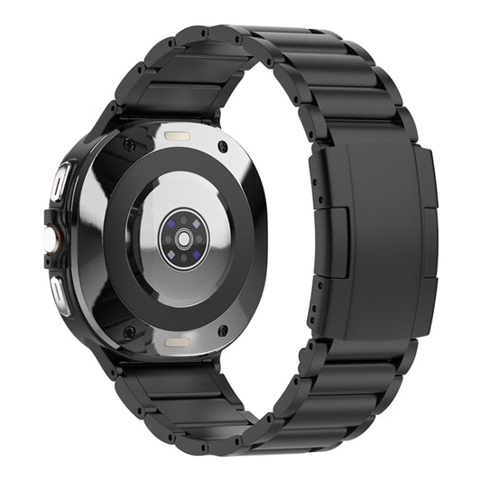 For Samsung Galaxy Watch Ultra / Ultra 2025 Three Beads Tortoise Buckle Titanium Steel Watch Band(Black) by bashfashion