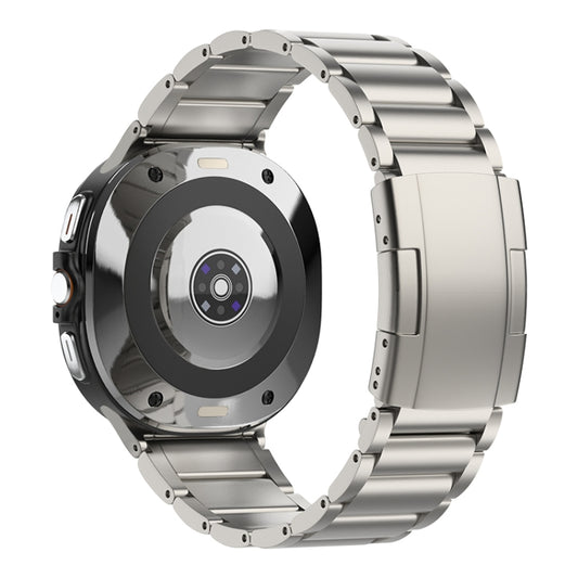 For Samsung Galaxy Watch Ultra / Ultra 2025 Three Beads Tortoise Buckle Titanium Steel Watch Band(Titanium Color) by bashfashion