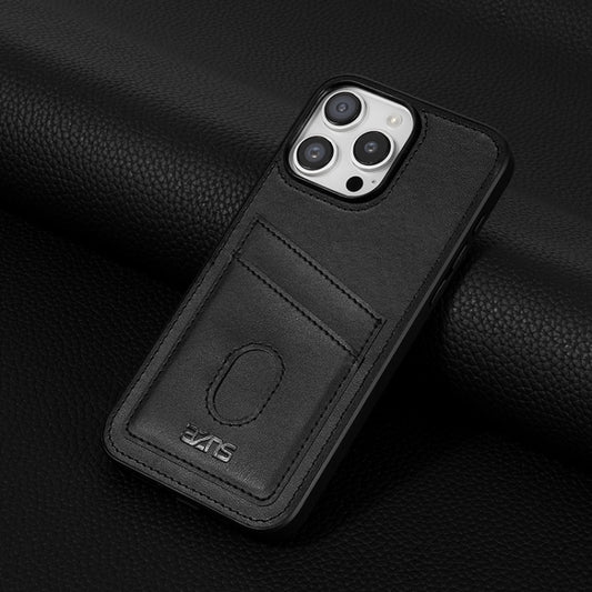 For iPhone 16 Pro Max AZNS K1 Series Card Slot Business Phone Case(Black) by AZNS