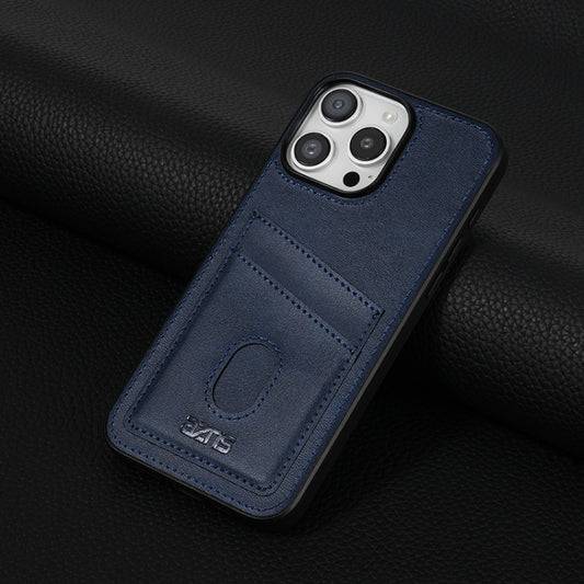 For iPhone 16 Pro Max AZNS K1 Series Card Slot Business Phone Case(Blue) by AZNS