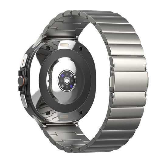 For Samsung Galaxy Watch Ultra / Ultra 2025 One Bead Flat Buckle Pure Titanium Watch Band(Titanium Color) by bashfashion