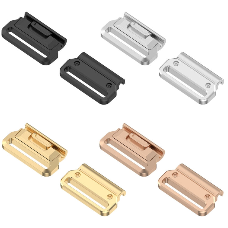 For Garmin 26mm 1 Pair Metal Medium Adapter Watch Band Quick Release Connector(Black) by bashfashion