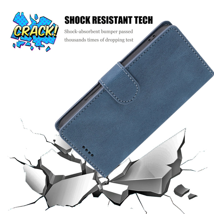 For iPhone SE 2024 Fantasy Skin-feel Calfskin Texture Leather Phone Case(Blue) by bashfashion