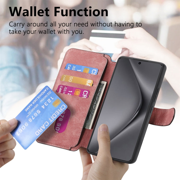 For Huawei Pura 70 CaseNeo MagSafe RFID Anti-theft Retro Leather Phone Case(Pink) by CaseNeo