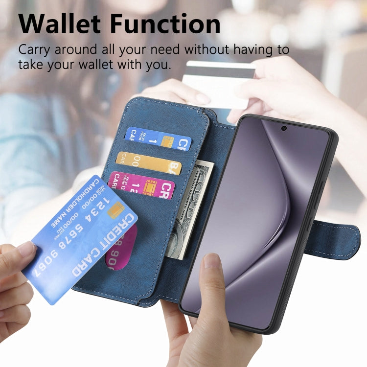 For Huawei Pura 70 Pro CaseNeo MagSafe RFID Anti-theft Retro Leather Phone Case(Blue) by CaseNeo