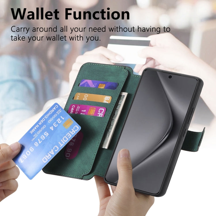 For Huawei Pura 70 Ultra CaseNeo MagSafe RFID Anti-theft Retro Leather Phone Case(Green) by CaseNeo